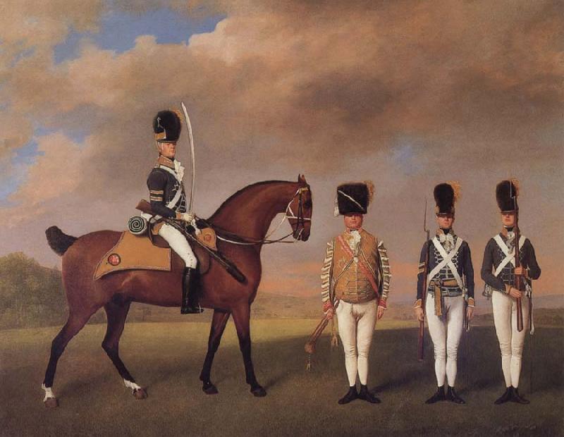 George Stubbs Soldiers of the 10th Light Dragoons Sweden oil painting art
